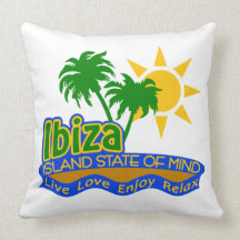 Ibiza Island State of Mind pillow