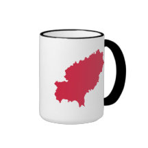 Ibiza map coffee mugs