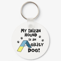 Ibizan Hound Agility Dog Keychain