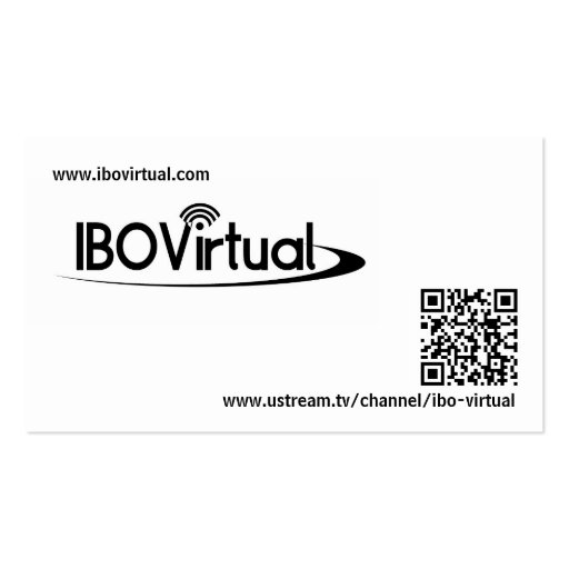 IBOVirtual Business Card (back side)