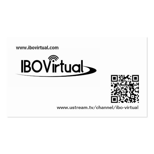 IBOVirtual Business Card Template (back side)