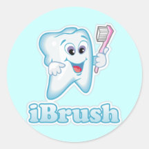iBrush Round Sticker