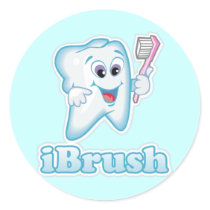iBrush Round Sticker