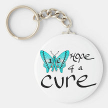 IC Butterfly Hope 4 a Cure Key Chains