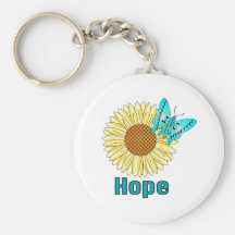 IC Butterfly on Sunflower Keychains