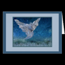 Ice Angel greeting card, blue frame cards