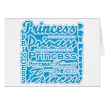Ice Blue Princess Design Greeting Cards