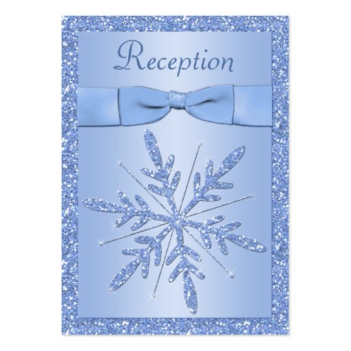 Ice Blue Snowflake Enclosure Card Business Card