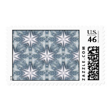 Ice Blue Snowflake Postage Stamps