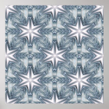 Ice Blue Snowflake Print