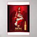Ice Cold Beer Football Pinup Girl Poster posters