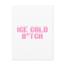 Ice Cold Bitch (Pink) postcards