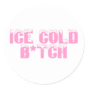 Ice Cold Bitch (Pink) stickers by CelebrationZazzle Ice Cold Bitch (Pink) stickers