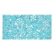 Ice Cold Snowflakes pattern Photo Card
