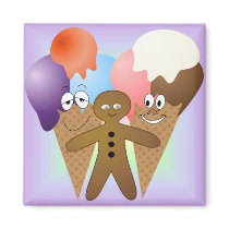 "Ice Cream" 2" Fridge Magnet STANDARD Square by stkncb29 "Ice Cream" 2" Fridge Magnet STANDARD Square