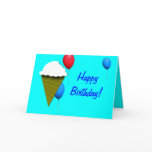 Ice Cream and Balloons Birthday Greeting Cards