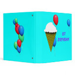 Ice cream and Balloons Birthday Scrapbook binders