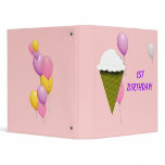 Ice cream and Balloons Birthday Scrapbook binders