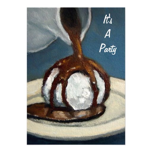 Ice Cream and Chocolate: Party Invitation: Art