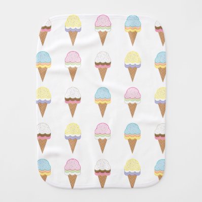 Ice Cream Awesomeness Burp Cloth