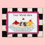 Ice Cream Banana Split greeting card add words cards