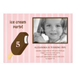 Ice Cream Bar Birthday Party Invitation - Pink invitations