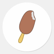 Ice Cream Bar Round Stickers