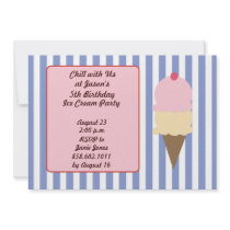 Ice Cream Birthday Party Invitations