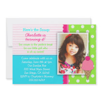 Ice Cream Birthday Party Invitations For Girls