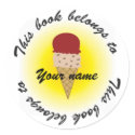 ice cream, Booklabel stickers
