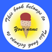 ice cream, Booklabel stickers