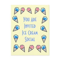ice cream border postcards