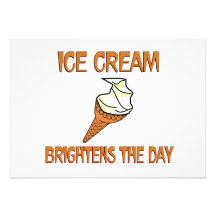 Ice Cream Brightens the Day Custom Announcement