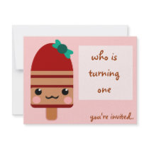 ice cream chocolate invitations