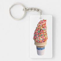 Ice Cream Cone Acrylic Keychain key chains