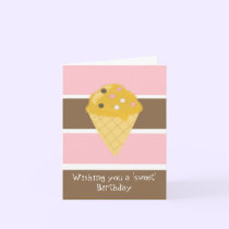 Ice Cream Cone Birthday Greeting cards