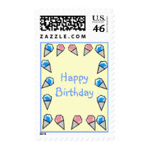 Ice Cream Cone Border Postage postage by iheartshop Ice Cream Cone Border Postage postage