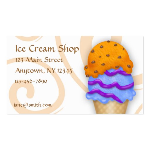 Ice Cream Cone Business Card (front side)