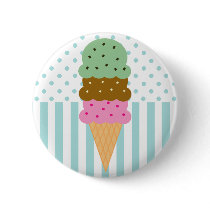 Ice Cream Cone Button
