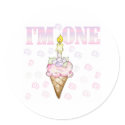 Ice Cream Cone Cake I'm One stickers by kids_birthdays Ice Cream Cone Cake I'm One stickers