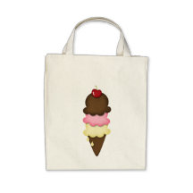 ice cream cone canvas bag