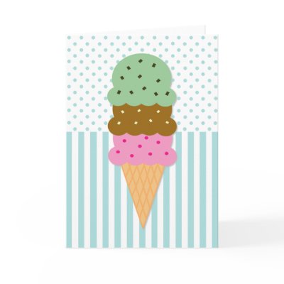 Ice Cream Cone Card by teeboutique
