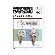 Ice Cream Cone-incidence Cartoon Postage stamp