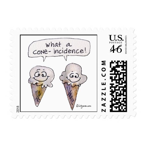 Ice Cream Cone-incidence Cartoon Postage