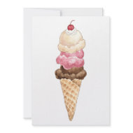 Ice Cream Cone invitation