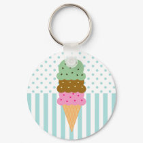 Ice Cream Cone Keychain