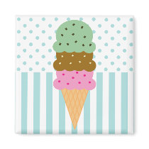 Ice Cream Cone Magnet by teeboutique Ice Cream Cone Magnet