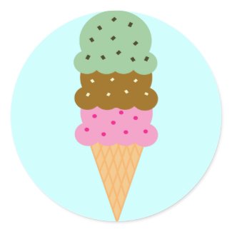Ice Cream Cone Stickers sticker