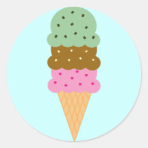 Ice Cream Cone Stickers