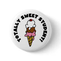 Ice Cream Cone Sweet Student buttons